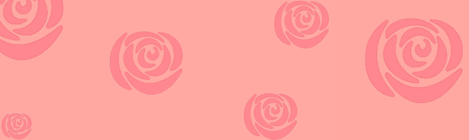 Mehrere stilisierte Rosen in einem hellen Rotton